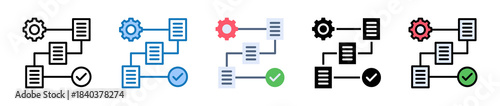 Workflow multiple style icons set design vector illustration. 