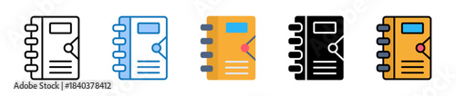 Binder multiple style icons set design vector illustration. 