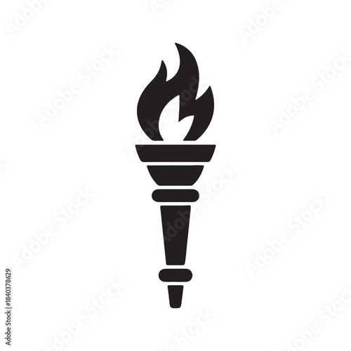 Torch Icon: A simplified yet striking illustration of a torch, its flames reaching upwards in a symbol of guidance, enlightenment, and enduring spirit.