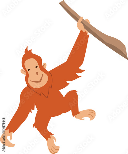 orangutan flat illustration