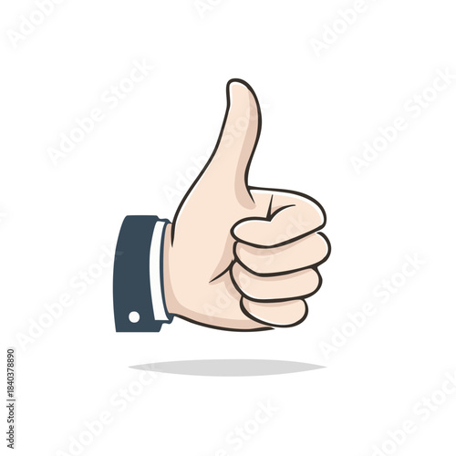 Hand gesture showing thumbs up, agreement, positive response, approval, success, okay, good job