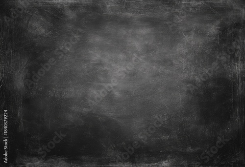 Dark, chalky chalkboard texture with scratches and smudges, vignette effect