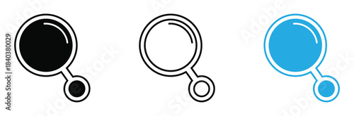 Explore diverse search icons offering solid outline and vibrant color options for modern user interface design projects