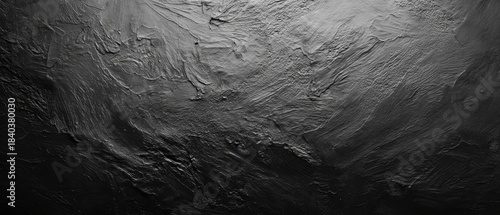 Abstract, monochrome texture with thick, swirled, layered material