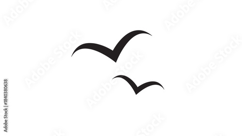 a minimalist depiction of three flying birds in a simple black silhouette on transparent background high quality professional detailed modern elegant stylish clean crisp vibrant colorful