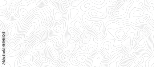 Abstract topographic wavy patterns design. seamless flowing curve lines on white background. minimal contour line art pattern. terrain lines background. elevation contour map inspired vector design.