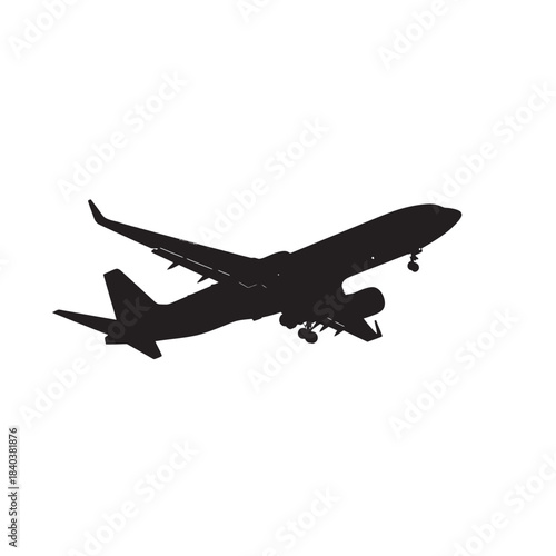 airplane on the white background