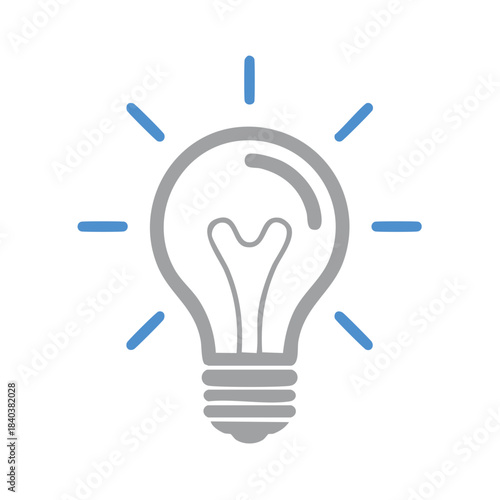 Light bulb icon represents innovation and ideas. Symbolizing inspiration, invention, intellect, and solutions.