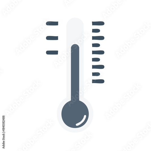 Thermometer Illustration Indicating Temperature Measurement Science Instrument Climate Change Monitoring