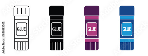 Glue icon symbol collection on white background. Vector illustration.