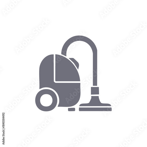 Vacuum Cleaner Illustration Icon for Cleaning Service or Household Appliance Representation