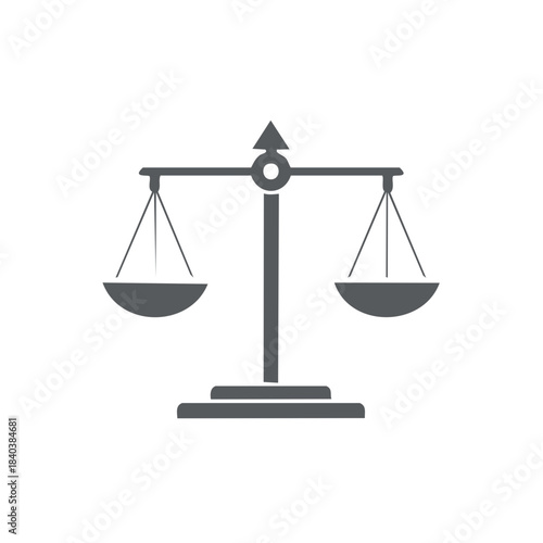 Balance scale illustration representing law, justice, fairness, and impartiality