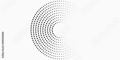 Circular spiral sound wave rhythm.modern