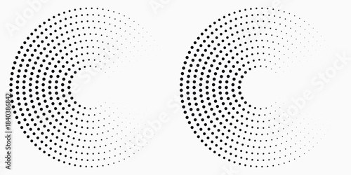 Circular spiral sound wave rhythm.modern