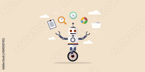 A robotic assistant skillfully managing tasks time and data analysis