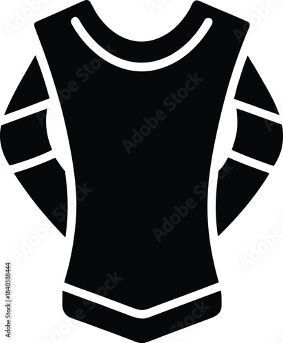 Arm guard silhouette vector art illustration