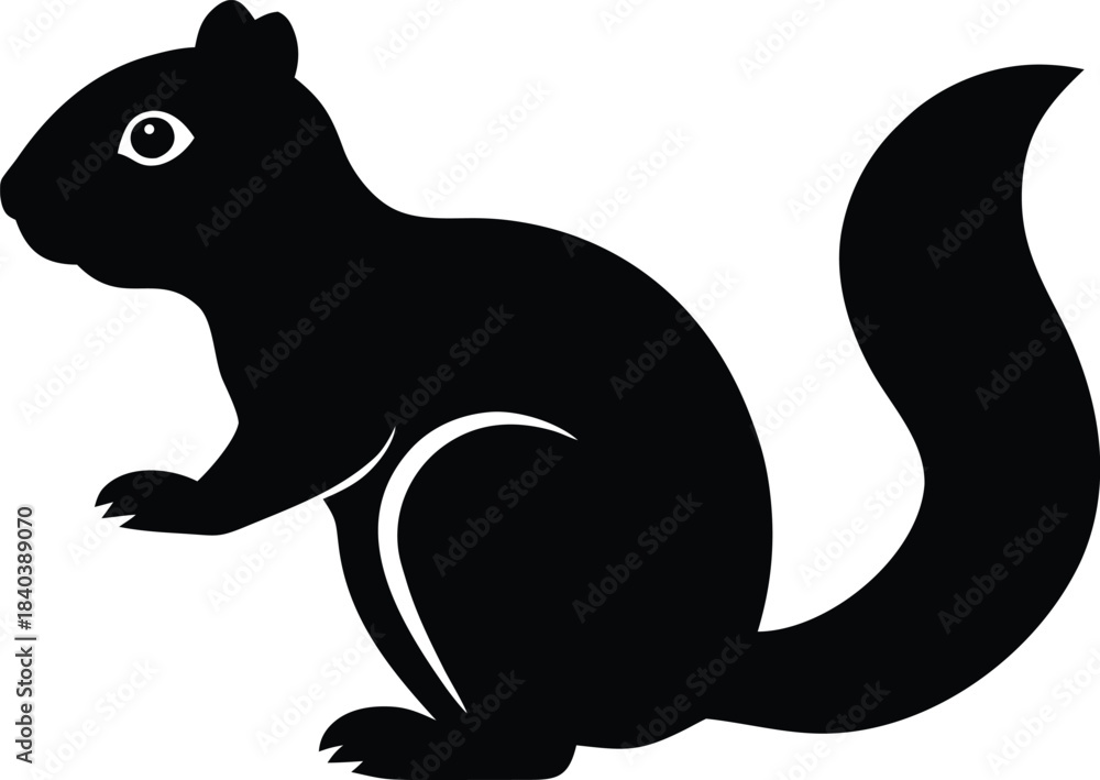 Fototapeta premium Ground quiver silhouette vector art illustration