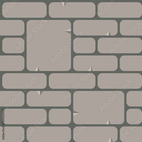 Seamless Castle Stone Wall Game Pattern