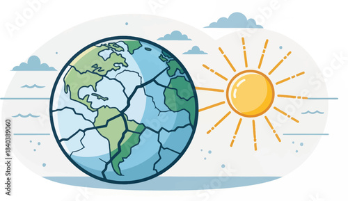 Cracked Ozone Layer Letting Sunlight Through