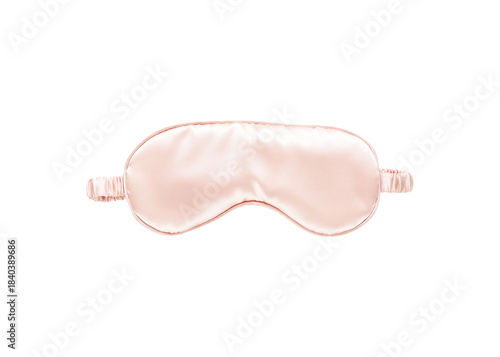 Isolated Silk Sleep Mask In Soft Pink On Transparent Background. Concept For Bedtime Routine, Luxury Self Care, Beauty Sleep Products, And Wellness Accessories For Modern Relaxation-Focused Consumers