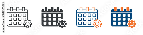 Schedule Icon Set Multiple Style Collection 