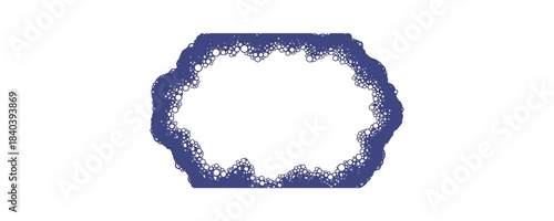 A fluid splash-like shape frame with organic curves vector art illustration 2