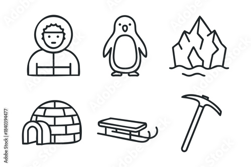 Winter adventure with penguin, igloo, and snow activities