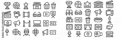 Essential elements of the cinema, movie production, and entertainment industry
