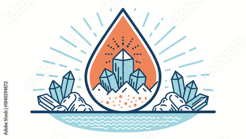 Salty Crystals Forming in Freshwater Icon