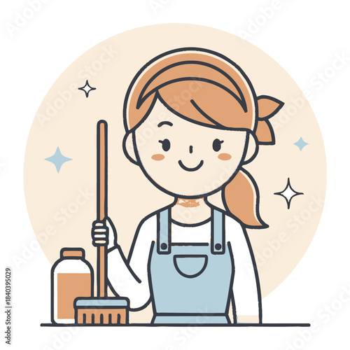 Tired Woman Cleaning Home Lifestyle Emotions