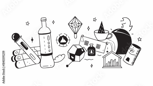 vector illustration of a musical instruments