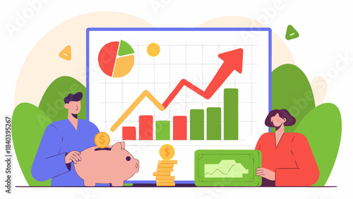 business woman with graph