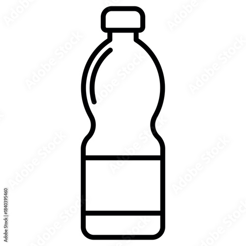 Water Bottle Icon Template – Clean Hydration Symbol