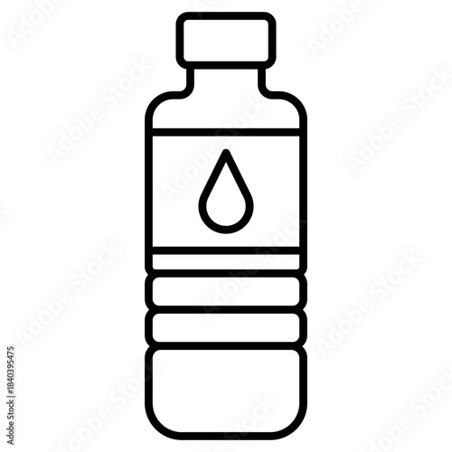 Water Bottle Icon Template – Clean Hydration Symbol