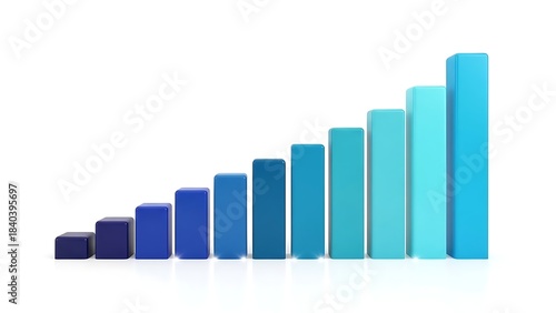 Ascending blue bar chart graphic shows steady business growth and positive trends Free Download Ascending blue bar chart graphic shows steady business growth and positive trends - GFXLoad