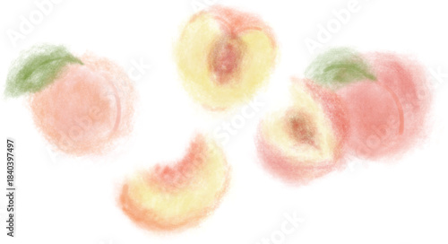 Hand-Drawn Peaches