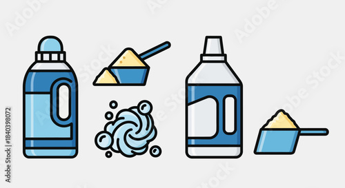 Laundry Detergent and Soap Powder for Washing Clothes.