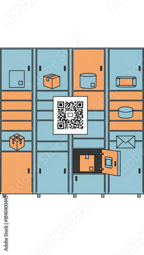 Automated Parcel Locker System with QR Code for Efficient Package Delivery and Pickup Services