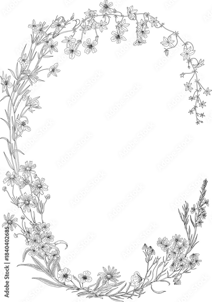 Fototapeta premium vintage floral frame 