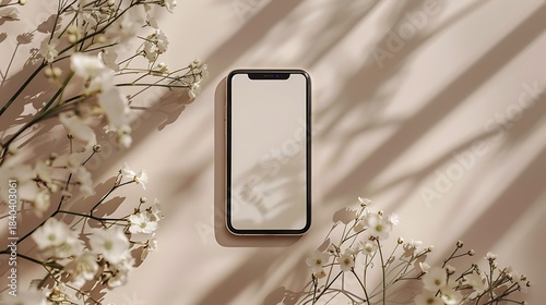 Instagram story template minimal beige theme