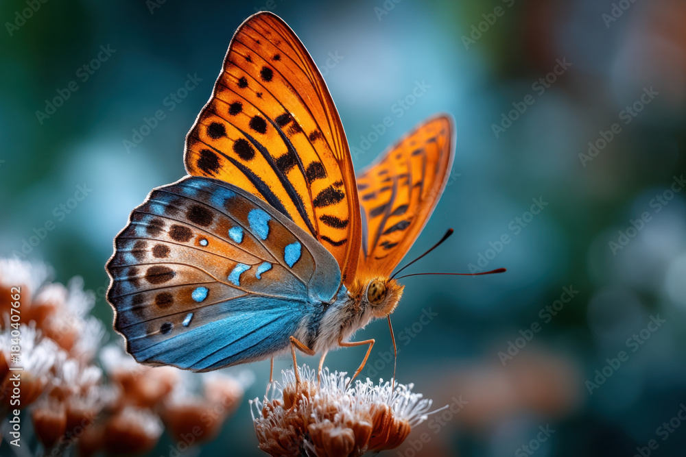Obraz premium Vivid Butterfly on Flower Close Up