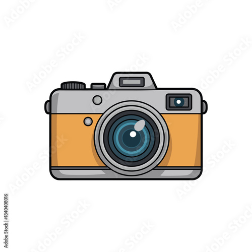 Wallpaper Mural A vintage-style camera is ready to capture life's moments with its golden exterior.  Torontodigital.ca