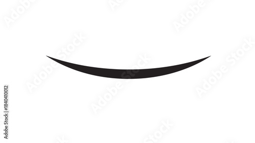 a simple minimalist black curved line representing a smiling mouth perfect for digital designs on transparent background silhouette high quality professional detailed modern elegant stylish clean