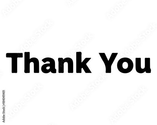Bold black 'Thank You' typography on a clean white background, symbolizing gratitude and appreciation.