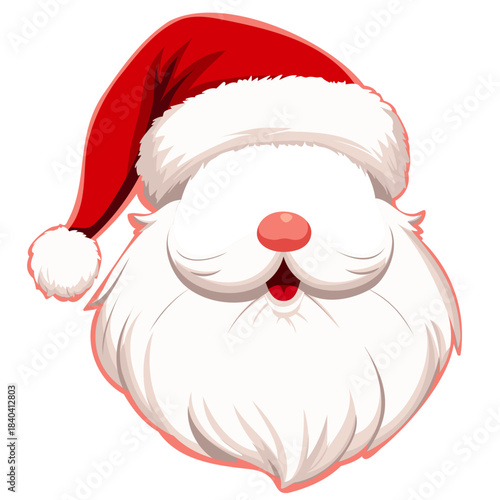santa claus hat and beard