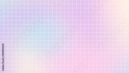 Pastel Girly Soft Gradient Grid Wallpaper