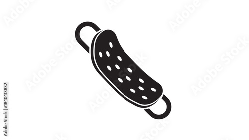 a simple black silhouette of a pickle with two handles ideal for various design projects on transparent background silhouette high quality professional detailed modern elegant stylish