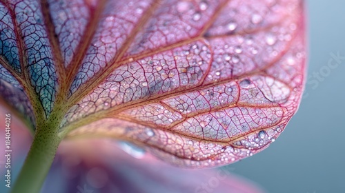 Leaf with water droplets