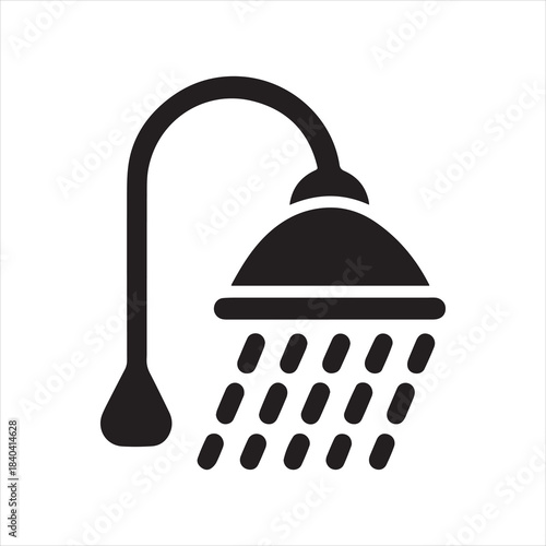 shower icon silhouette vector illustration