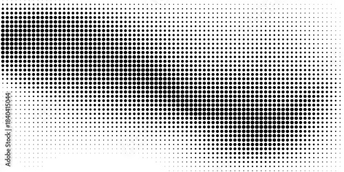 Dotted halftone gradient texture. Fading polka dot background. Repeated dots gradation pattern background. Black vanishing comic pop art overlay backdrop. Halftone raster effect wallpaper. Vector